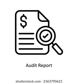 Audit Report vector  outline Icon Design illustration. Human Resources Symbol on White background EPS 10 File 