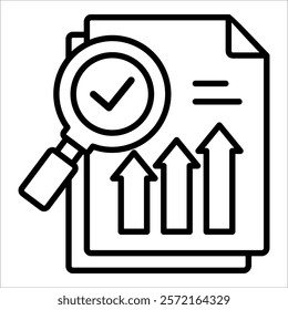 Audit Review Icon Element For Design
