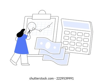 Audit service abstract concept vector illustration. Accounting firm, financial management service, internal audit, consulting company, business examination, administration abstract metaphor.