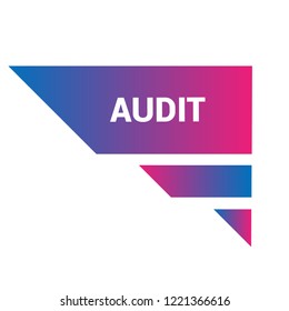 Audit sign,label. audit speech bubble. audit tag sign,banner