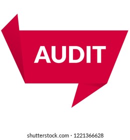 Audit sign,label. audit speech bubble. audit tag sign,banner