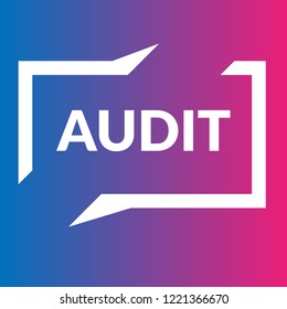 Audit sign,label. audit speech bubble. audit tag sign,banner