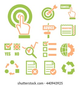 audit survey icon set