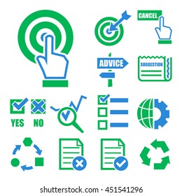 audit survey icon set