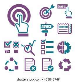 audit survey icon set