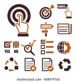 audit survey icon set