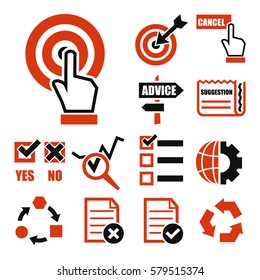 audit survey icon set