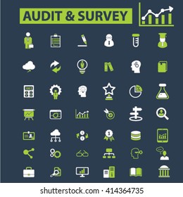 audit survey icons
