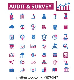 audit survey icons