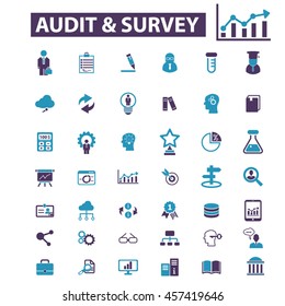 iconos de la encuesta de auditoría