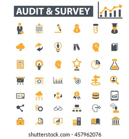 audit survey icons