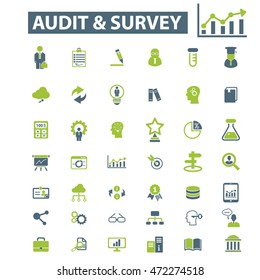 audit survey icons