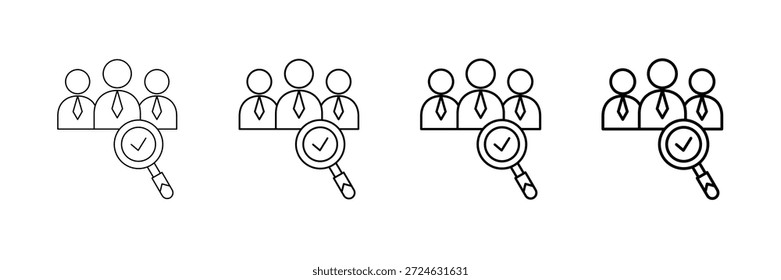 Conjunto de iconos de Equipo Vector de auditoría en diferentes estilos de línea de trazo
