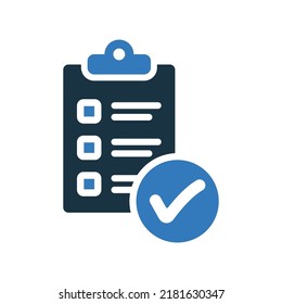 Audit, test, check, report icon. Simple editable vector graphics.