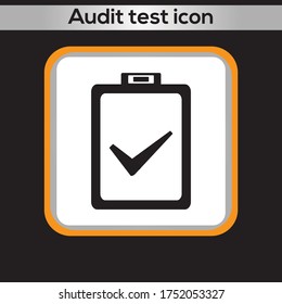 Audit test icon. vector graphics