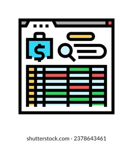 audit trail color icon vector. audit trail sign. isolated symbol illustration