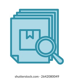 Audit Trail dual tone blue color, mini illustration icon. use for modern concept, print, UI, UX kit, web and app development. Vector related to product offering, marketing, business.