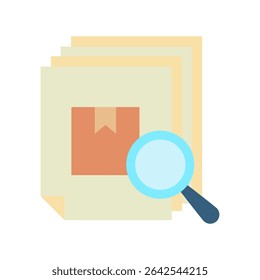 Audit Trail flat color, mini illustration icon. use for modern concept, print, UI, UX kit, web and app development. Vector related to product offering, marketing, business.