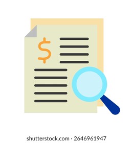 Audit Trail flat color, mini illustration icon. use for modern concept, print, UI, UX kit, web and app development. Vector related to risk management, business, finance.

