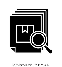 Audit Trail glyph, mini illustration icon. use for modern concept, print, UI, UX kit, web and app development. Vector related to product offering, marketing, business.