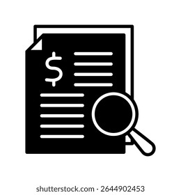 Audit Trail glyph, mini illustration icon. use for modern concept, print, UI, UX kit, web and app development. Vector related to risk management, business, finance.

