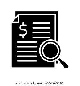 Audit Trail glyph, mini illustration icon. use for modern concept, print, UI, UX kit, web and app development. Vector related to risk management, business, finance.
