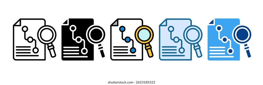 Audit Trail Icon Set Multiple Style Collection