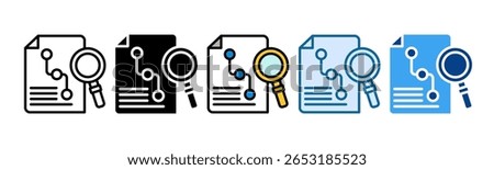 Audit Trail Icon Set Multiple Style Collection