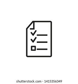 Audit Trail Line Icon. File, Document, Checkmarks. Information Concept. Can Be Used For Topics Like Data, Agenda, Inspection