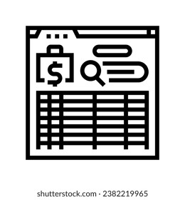 audit trail line icon vector. audit trail sign. isolated contour symbol black illustration