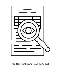 audit trail line icon vector. audit trail sign. isolated contour symbol black illustration