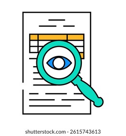 audit trail line icon vector. audit trail sign. isolated symbol illustration