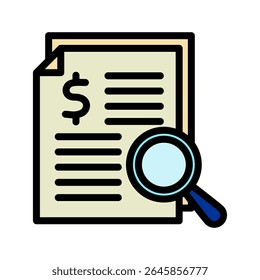 Audit Trail outline color, mini illustration icon. use for modern concept, print, UI, UX kit, web and app development. Vector related to risk management, business, finance.

