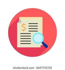 Audit Trail rounded color, mini illustration icon. use for modern concept, print, UI, UX kit, web and app development. Vector related to risk management, business, finance.