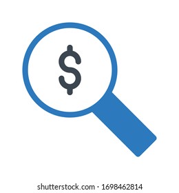 audit vector glyph color icon 