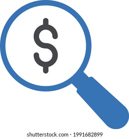 icono de color de glifo vector de auditoría