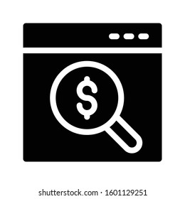 audit vector glyph flat icon 