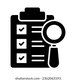 Audit Vector Glyph Icon For Personal And Commercial Use.

