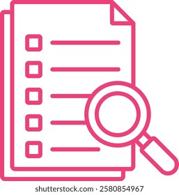 Audit vector icon. Can be used for printing, mobile and web applications.