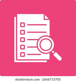 Audit vector icon. Can be used for printing, mobile and web applications.