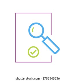 audit vector icon logo design