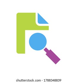audit vector icon logo design