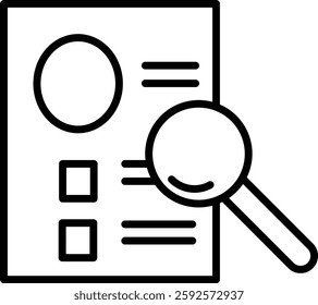 Audit Vector Line Icon Design