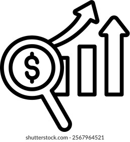 Audit Vector Lineal Icon On White Background.