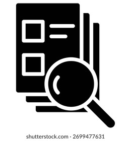 Icono de Web de auditoría en estilo en negrita