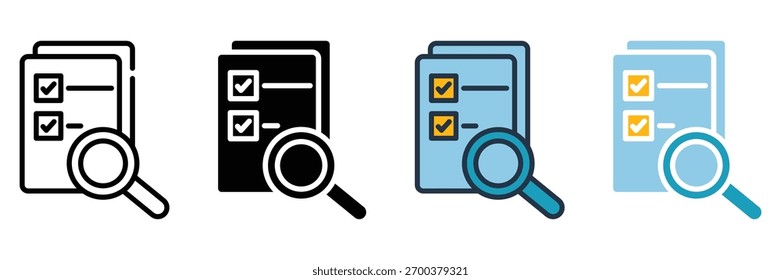 audit web icon multiple style collection