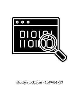 Audit, webpage icon. Element of General data project for mobile concept and web apps icon. Glyph, flat icon for website design and development, app development