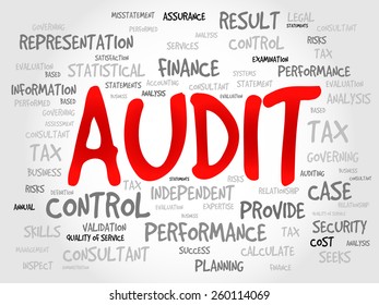 AUDIT word cloud, business concept