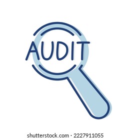 concepto de palabra de auditoría- ilustración vectorial