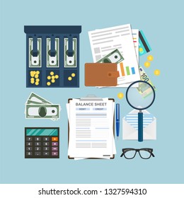 Auditing and business analysis concept. Financial adviser, auditing tax process, big data analysis, auditing tax process, seo analytics, financial report.